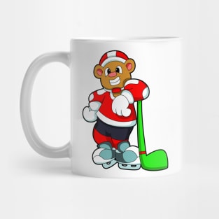 Bear at Ice hockey with Ice hockey stick Mug